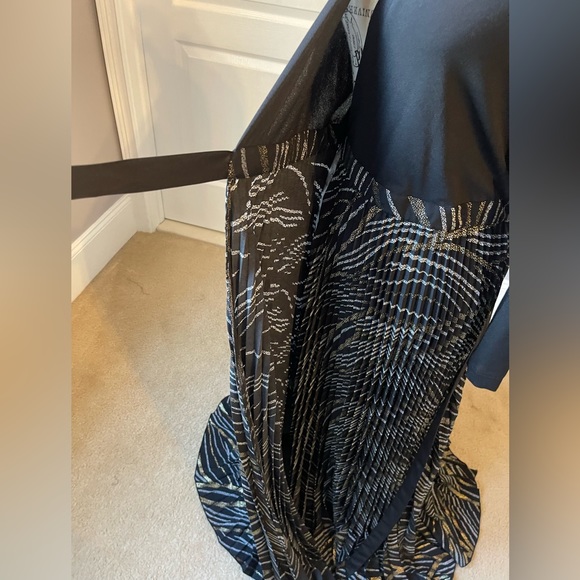 Black Elegant Wrap Dress Animal Print      Bag 63 - Picture 10 of 13